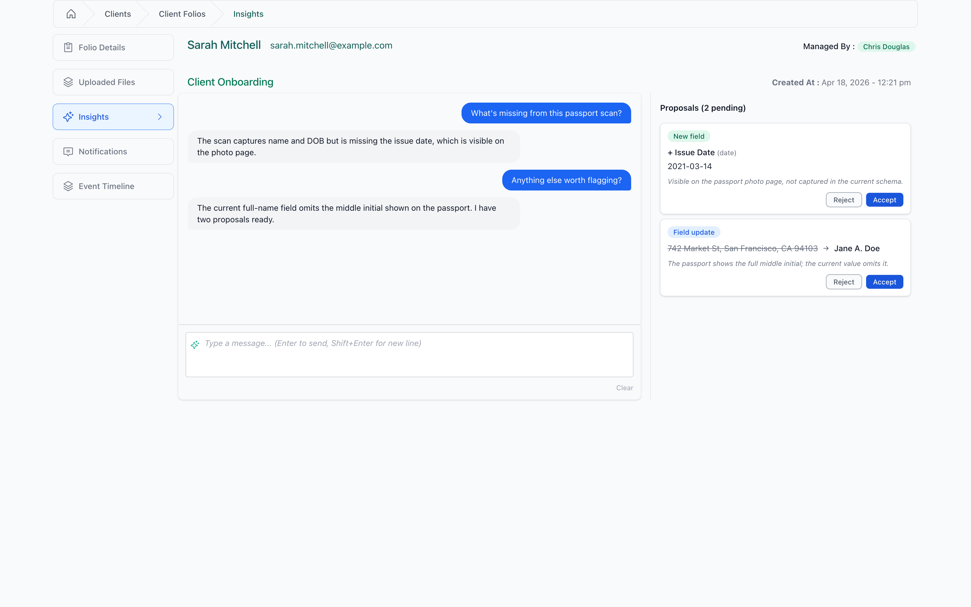 Folio Insights
